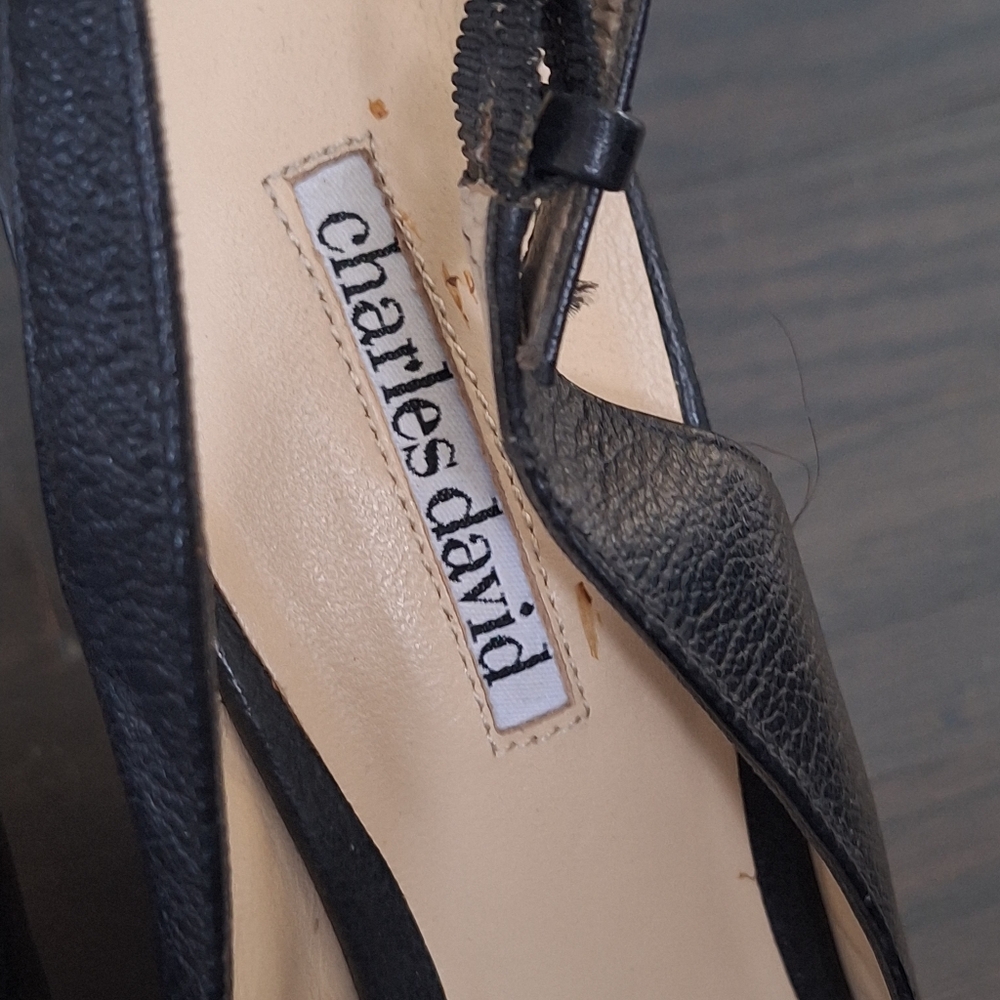 Charles By Charles David Black and Tan Wedge Shoes 8.5 - Picture 4 of 11